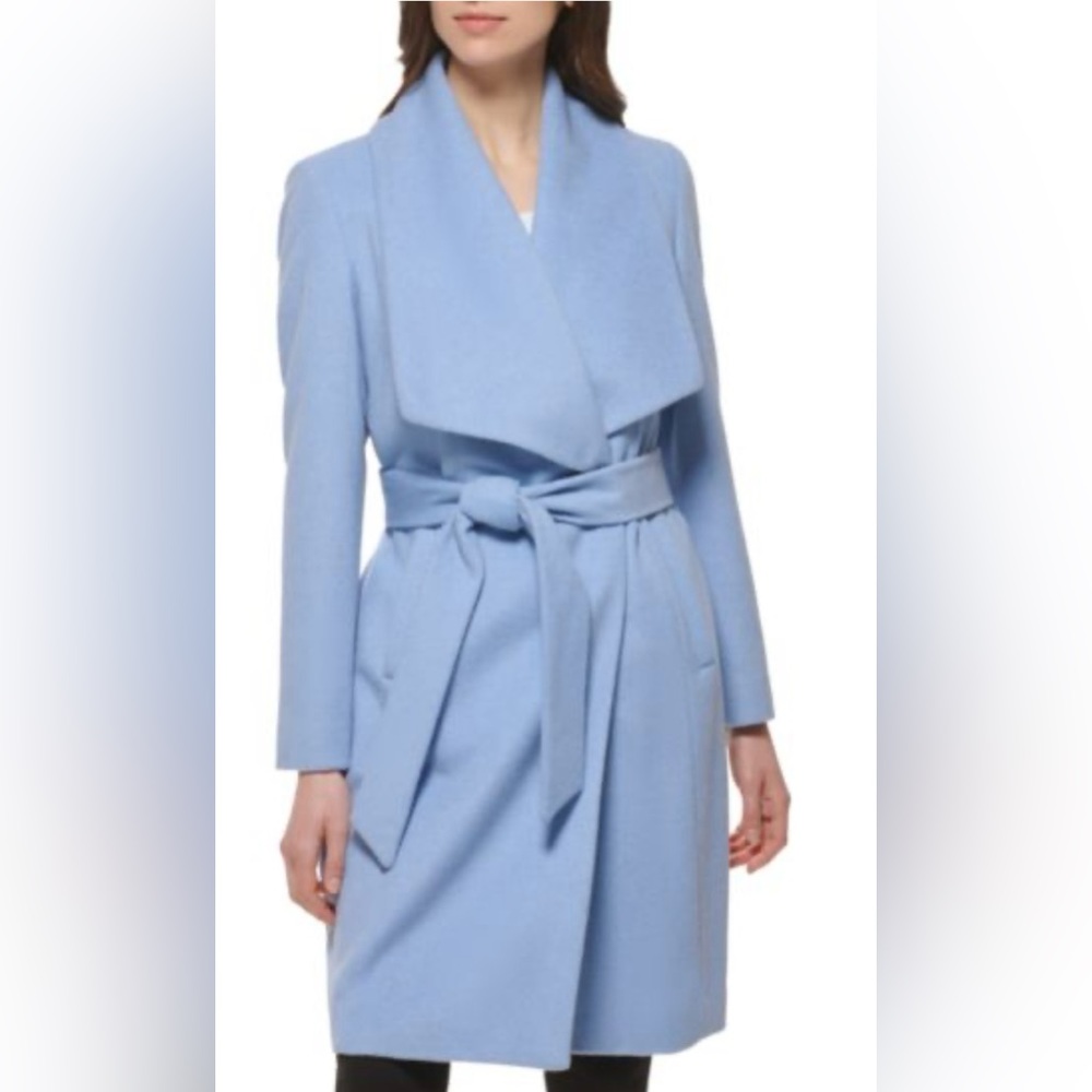 Cole Haan Wool-blend Wrap Coat